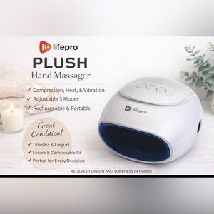 LifePro Plush Hand Massager Machine / Personal Electric Massager Wrist-Hand